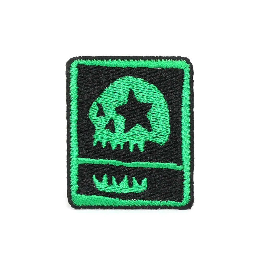 MAGICAL MOSH MISFITS PATCH マジカルモッシュミスフィッツ ワッペン MXMXM DOKURO □（四角） GREEN スケートボード スケボー 1