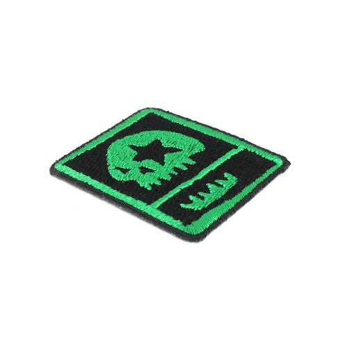 MAGICAL MOSH MISFITS PATCH マジカルモッシュミスフィッツ ワッペン MXMXM DOKURO □（四角） GREEN スケートボード スケボー 2