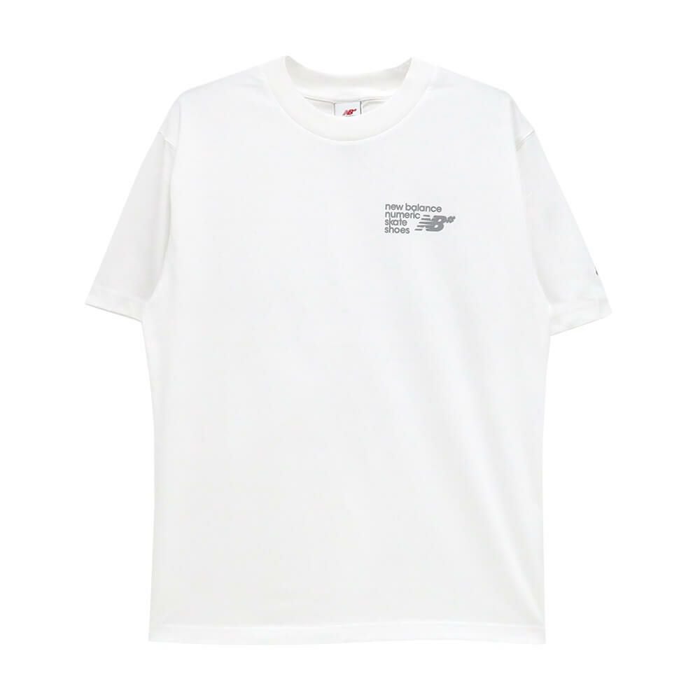 NEW BALANCE NUMERIC T-SHIRT ニューバランス ヌメリック Tシャツ NUMERIC SMALL LOGO WHITE スケートボード スケボー 1