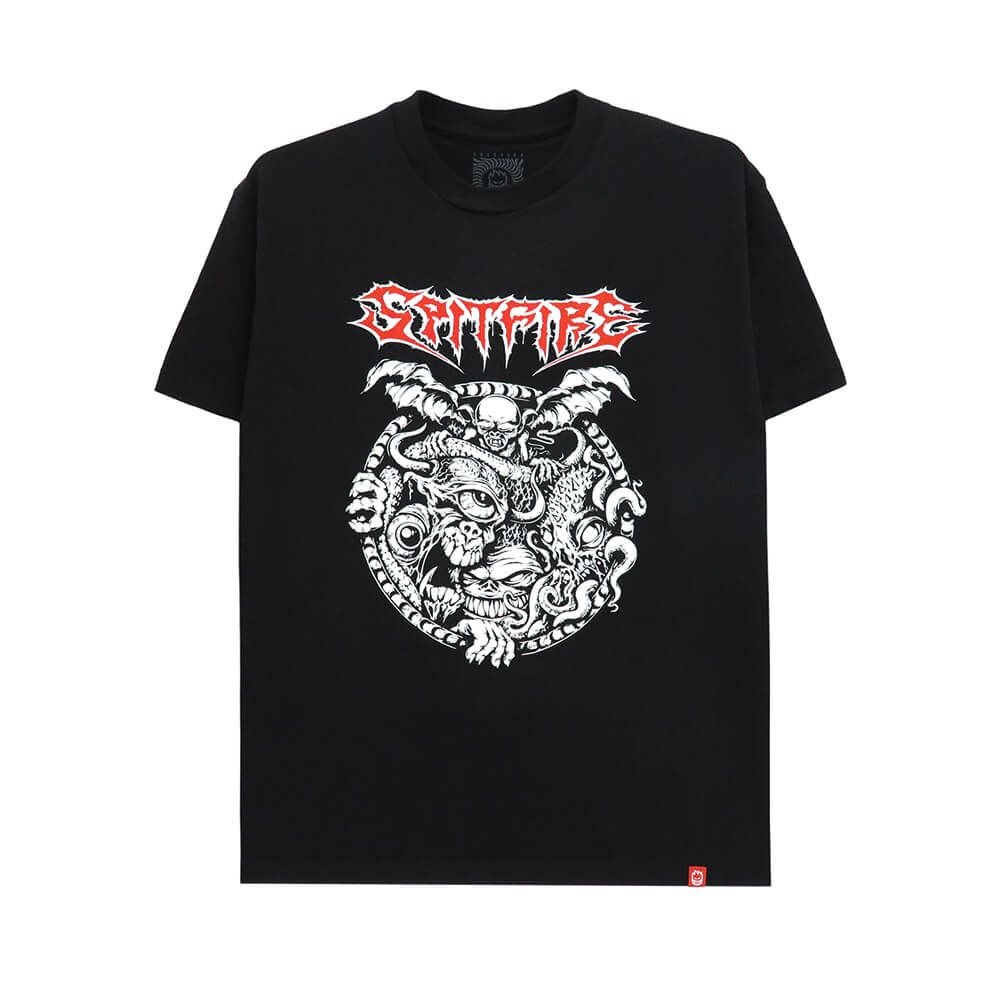 SPITFIRE T-SHIRT スピットファイヤー Tシャツ DEMON GATE BLACK/RED/WHITE スケートボード スケボー 