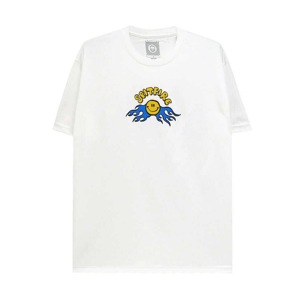SPITFIRE T-SHIRT スピットファイヤー Tシャツ HAPPY WHITE スケートボード スケボー 