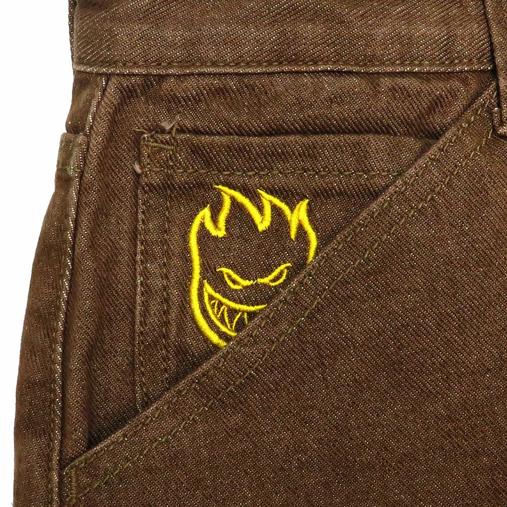 SPITFIRE SHORTS スピットファイヤー ショーツ BIGHEAD DENIM BROWN スケートボード スケボー 6