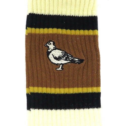 ANTIHERO SOCKS アンチヒーロー ソックス 靴下 LIL PIGEON EMB CREAM/BLACK/YELLOW スケートボード スケボー 4