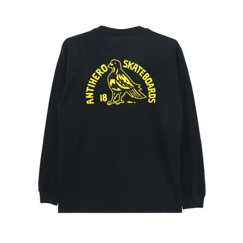ANTIHERO LONG SLEEVE アンチヒーロー ロングスリーブTシャツ ROCK DAVE FILL POCKET BLACK スケートボード スケボー 