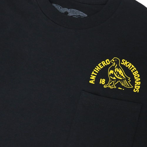 ANTIHERO LONG SLEEVE アンチヒーロー ロングスリーブTシャツ ROCK DAVE FILL POCKET BLACK スケートボード スケボー 2