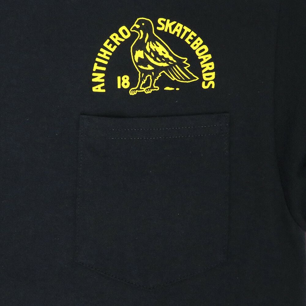 ANTIHERO LONG SLEEVE アンチヒーロー ロングスリーブTシャツ ROCK DAVE FILL POCKET BLACK スケートボード スケボー 3
