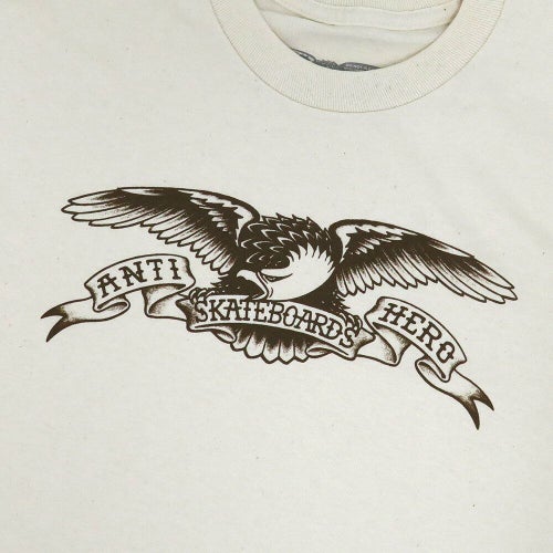 ANTIHERO LONG SLEEVE アンチヒーロー ロングスリーブTシャツ BASIC EAGLE CREAM/BROWN スケートボード スケボー 1