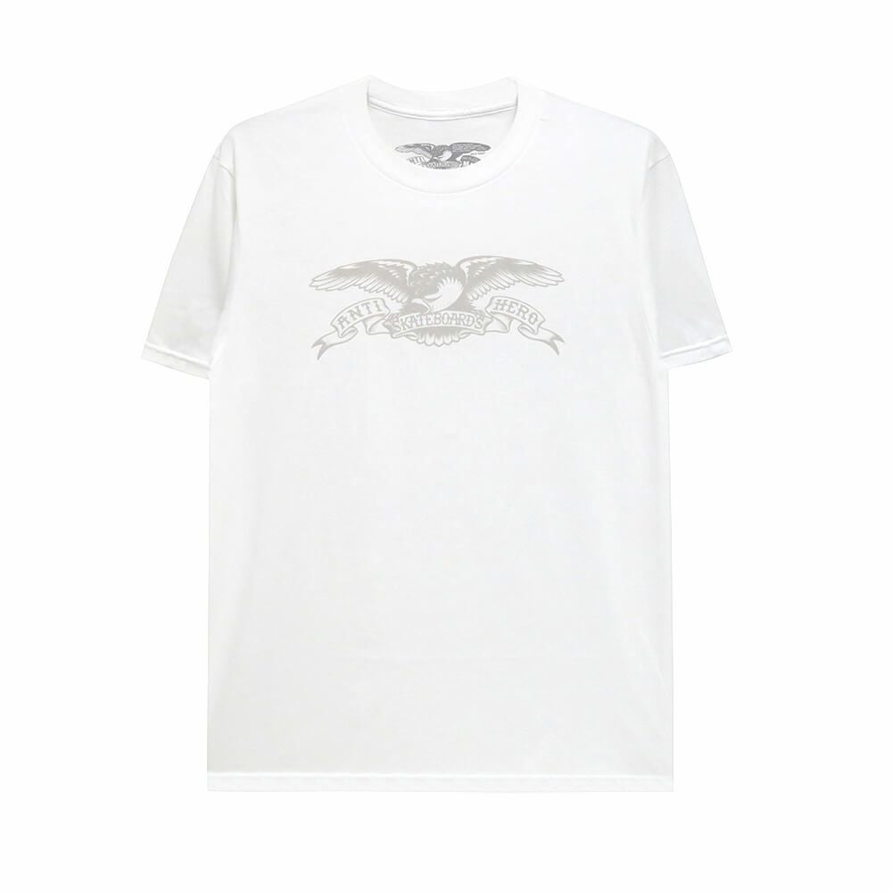 ANTIHERO T-SHIRT アンチヒーロー Tシャツ BASIC EAGLE WHITE/GREY スケートボード スケボー 