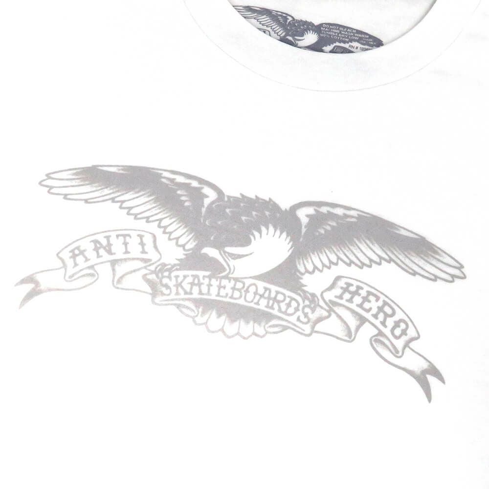ANTIHERO T-SHIRT アンチヒーロー Tシャツ BASIC EAGLE WHITE/GREY スケートボード スケボー 1