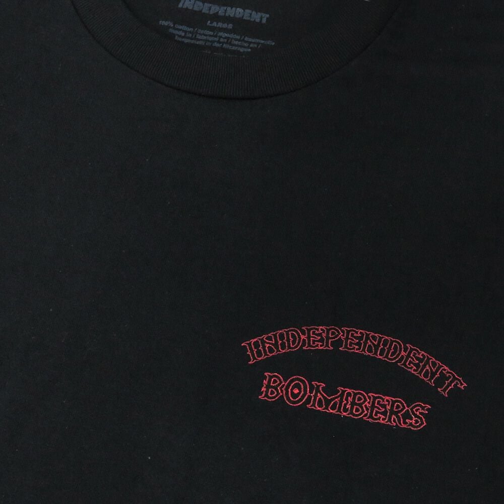  INDEPENDENT T-SHIRT インディペンデント Tシャツ BOMBERS BLACK スケートボード スケボー 2