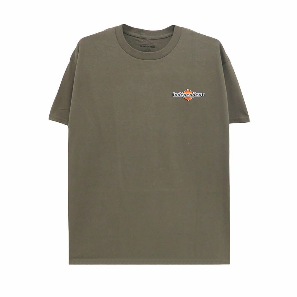 INDEPENDENT T-SHIRT インディペンデント Tシャツ MOJOCHROME OLIVE スケートボード スケボー 1