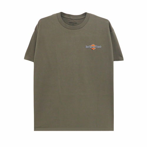 INDEPENDENT T-SHIRT インディペンデント Tシャツ MOJOCHROME OLIVE スケートボード スケボー 1