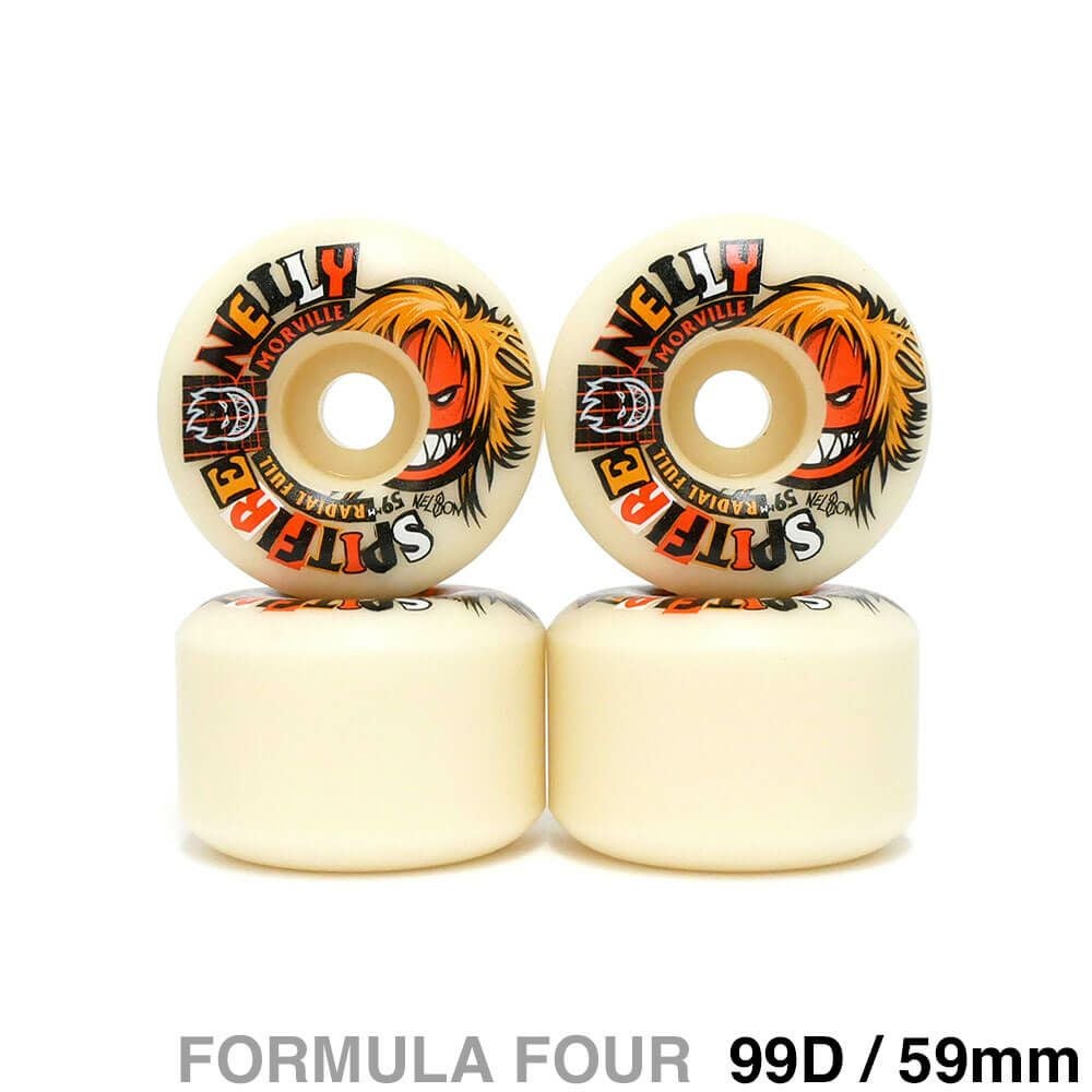 SPITFIRE WHEEL スピットファイヤー ウィール FORMULA FOUR (F4) RADIAL FULL 99D NELLY MORVILLE ROUGH CUT 59mm スケートボード スケボー 1