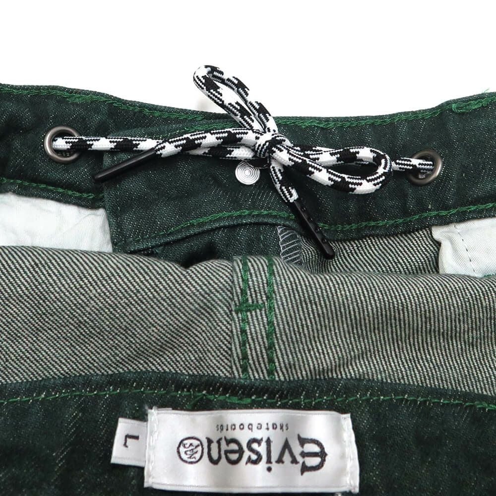 EVISEN SHORTS エビセン ショーツ SUSHI DENIM LIGHT GREEN スケート