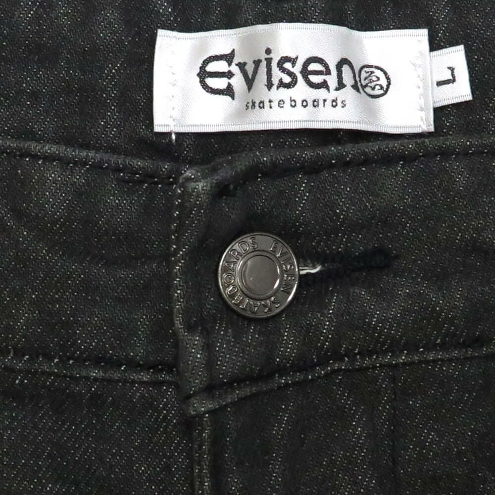 EVISEN SHORTS エビセンー ショーツ SUSHI DENIM LIGHT BLACK スケートボード スケボー 3