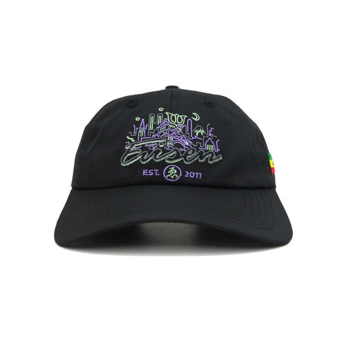 EVISEN CAP エビセン キャップ EVI CITY 6 PANEL BLACK スケートボード スケボー 1