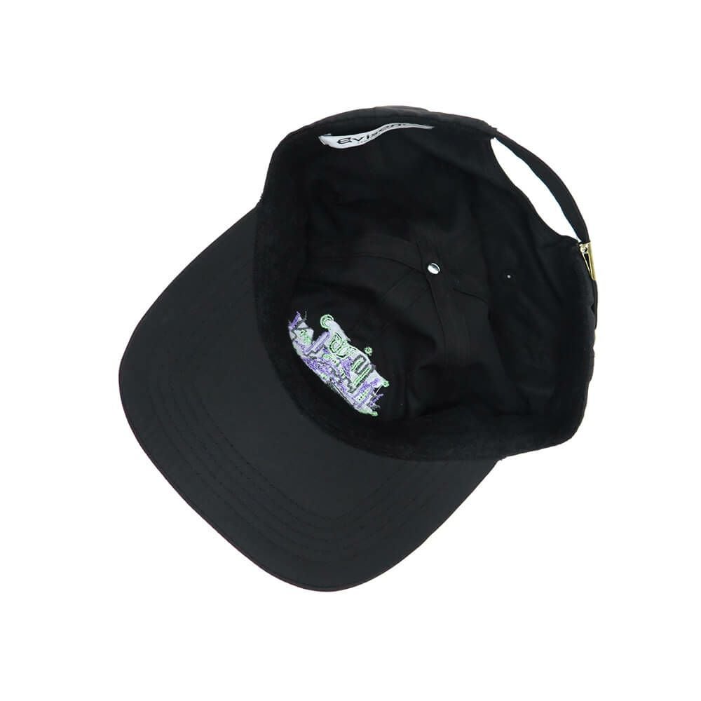 EVISEN CAP エビセン キャップ EVI CITY 6 PANEL BLACK スケートボード スケボー 4