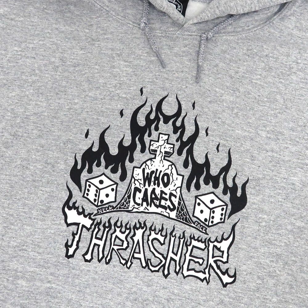 決算セール！） THRASHER HOOD スラッシャー パーカー WHO CARES BY