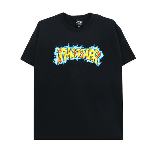 THRASHER T-SHIRT スラッシャー Tシャツ GRAFFS BLACK（US企画） スケートボード スケボー 