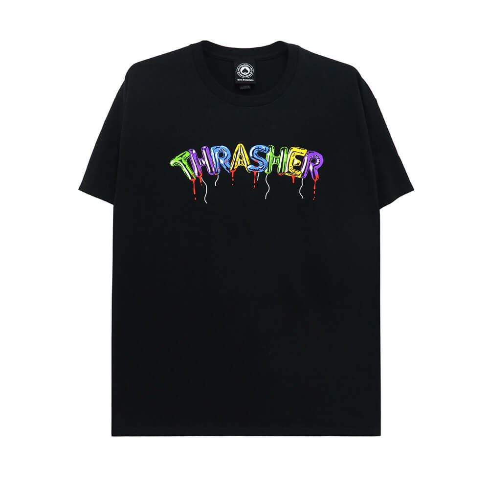 THRASHER T-SHIRT スラッシャー Tシャツ BALLOONS BLACK（US企画） スケートボード スケボー 