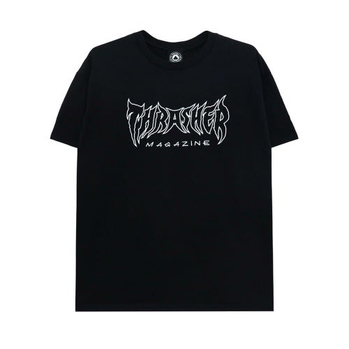 THRASHER T-SHIRT スラッシャー Tシャツ METAL BLACK（US企画） スケートボード スケボー 