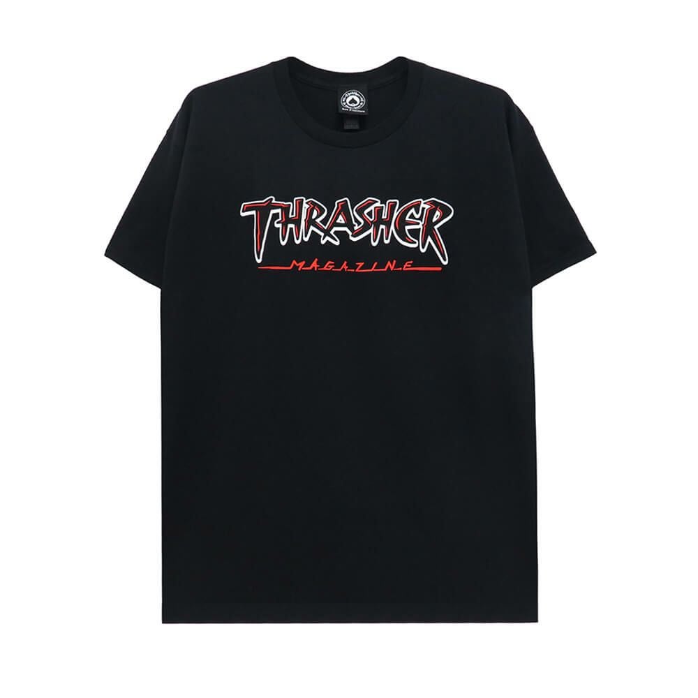  THRASHER T-SHIRT スラッシャー Tシャツ SLASH BLACK（US企画） スケートボード スケボー 