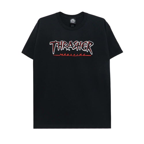  THRASHER T-SHIRT スラッシャー Tシャツ SLASH BLACK（US企画） スケートボード スケボー 