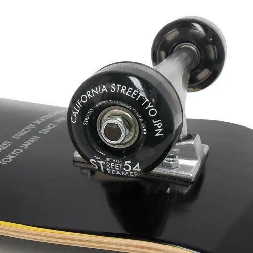 （初心者におすすめ・高品質）防水ケース・レンチ付き CALIFORNIA STREET カリフォルニアストリート コンプリートセット スケートボード完成品 SIMPLE BLACK CRUISER 8.0（クルーザー） スケートボード スケボー 7