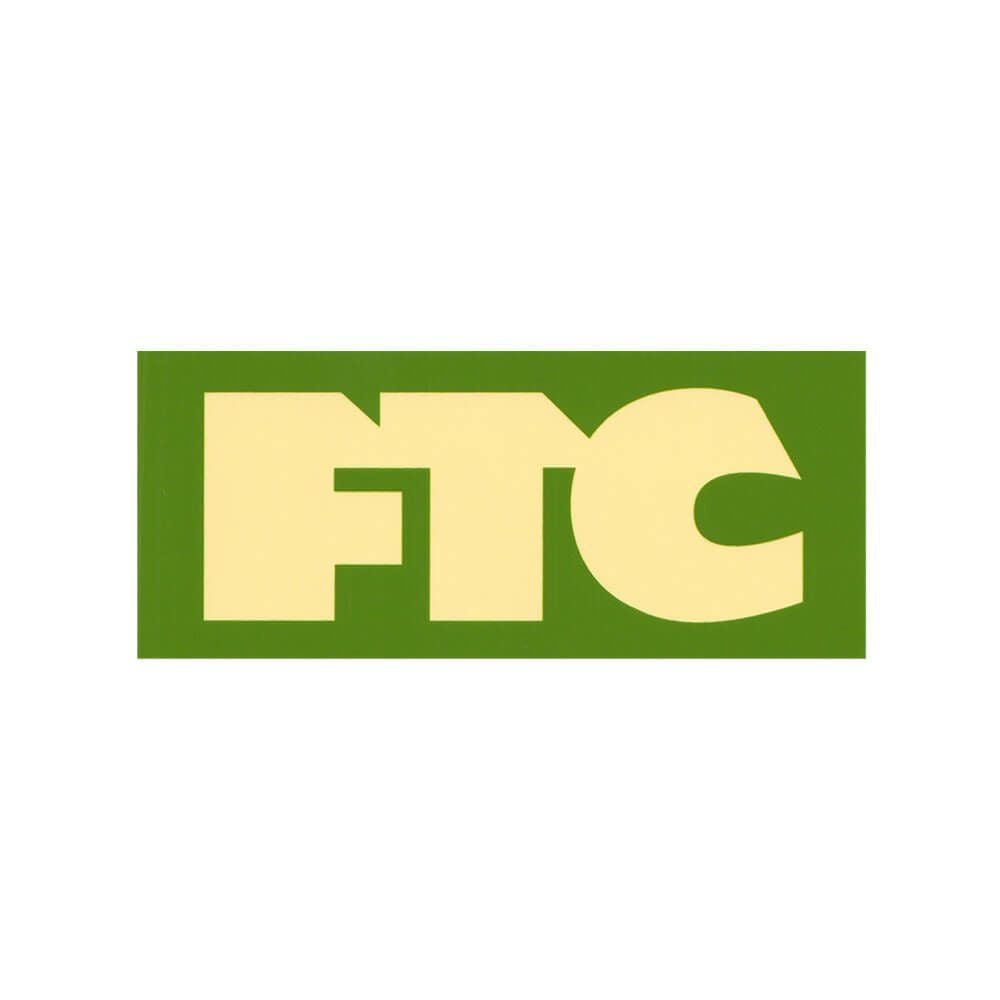 FTC STICKER エフティーシー ステッカー OG LOGO 5inch BEIGE/OLIVE スケートボード スケボー