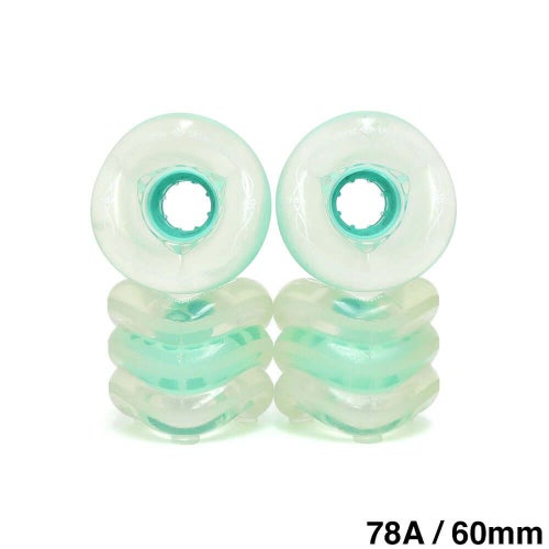 SHARK WHEEL シャークウィール ソフトウィール（クルーザー） CALIFORNIA ROLL（78A）CLEAR MINT HUB 60mm スケートボード スケボー 1