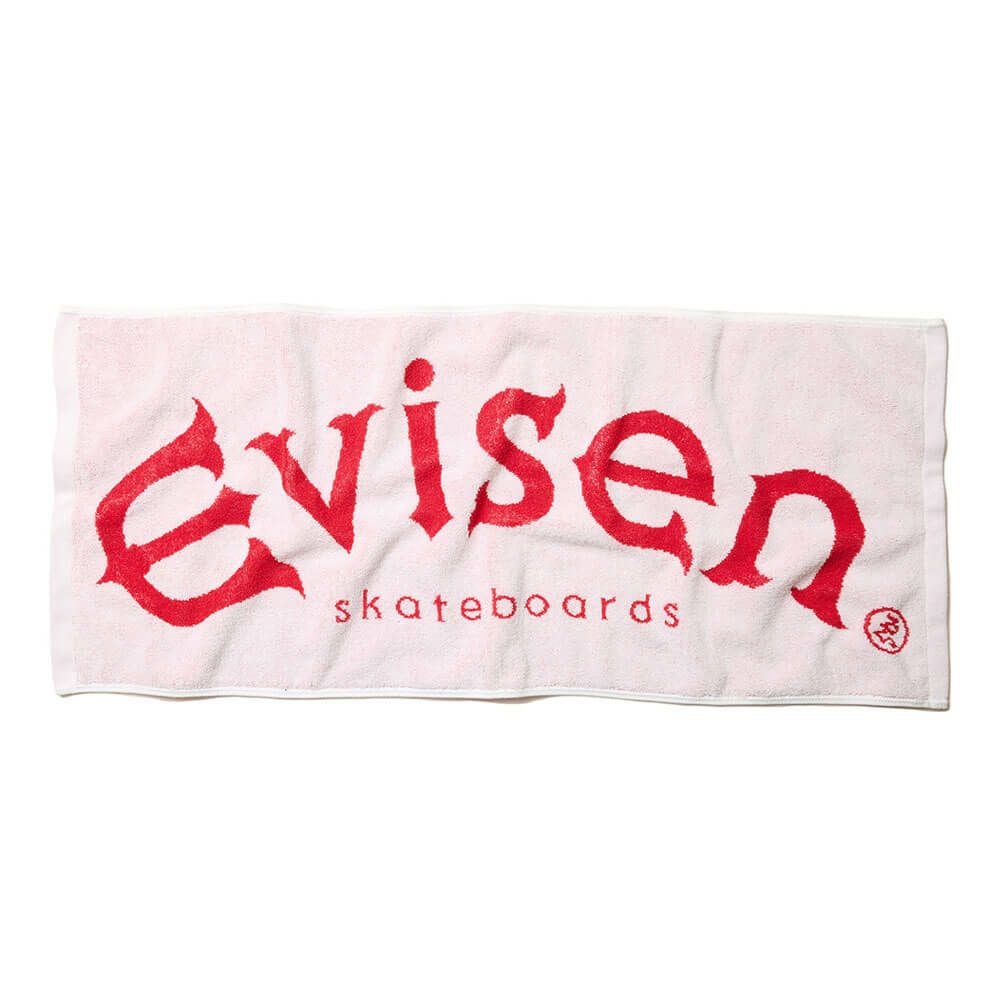 EVISEN TOWEL エビセン タオル EVISEN LOGO WHITE/RED スケートボード スケボー　1