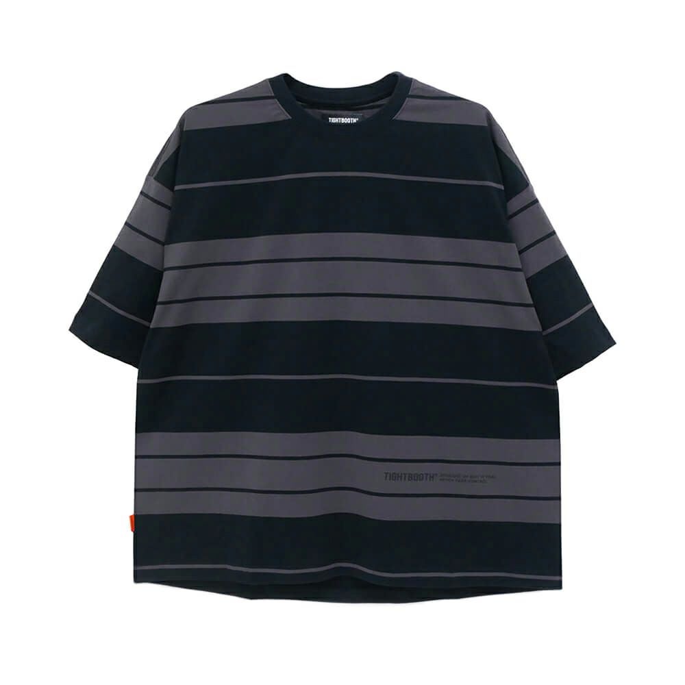 TIGHTBOOTH（TBPR）T-SHIRT タイトブース Tシャツ BORDER BLACK/CHARCOAL スケートボード スケボー 