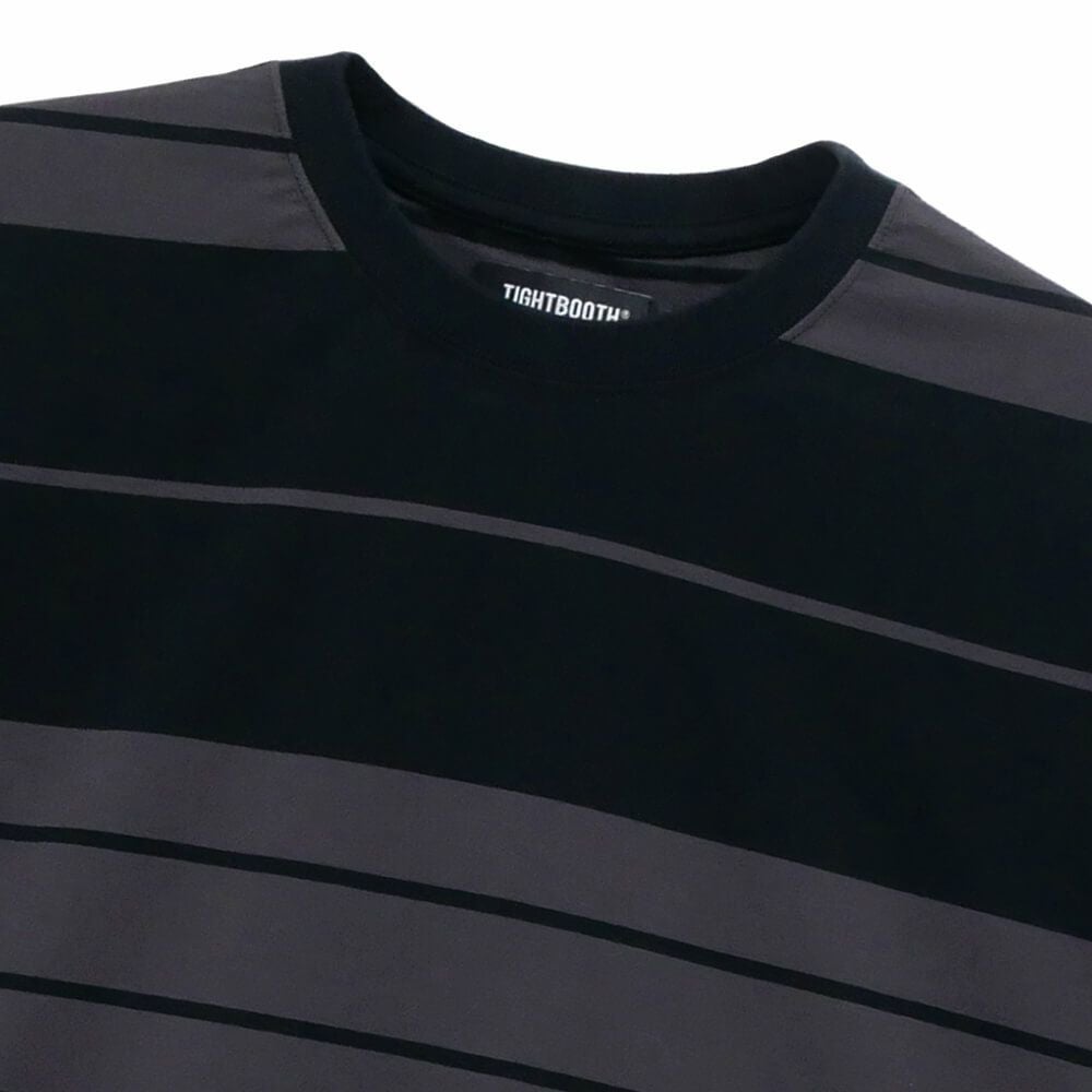 TIGHTBOOTH（TBPR）T-SHIRT タイトブース Tシャツ BORDER BLACK/CHARCOAL スケートボード スケボー 1