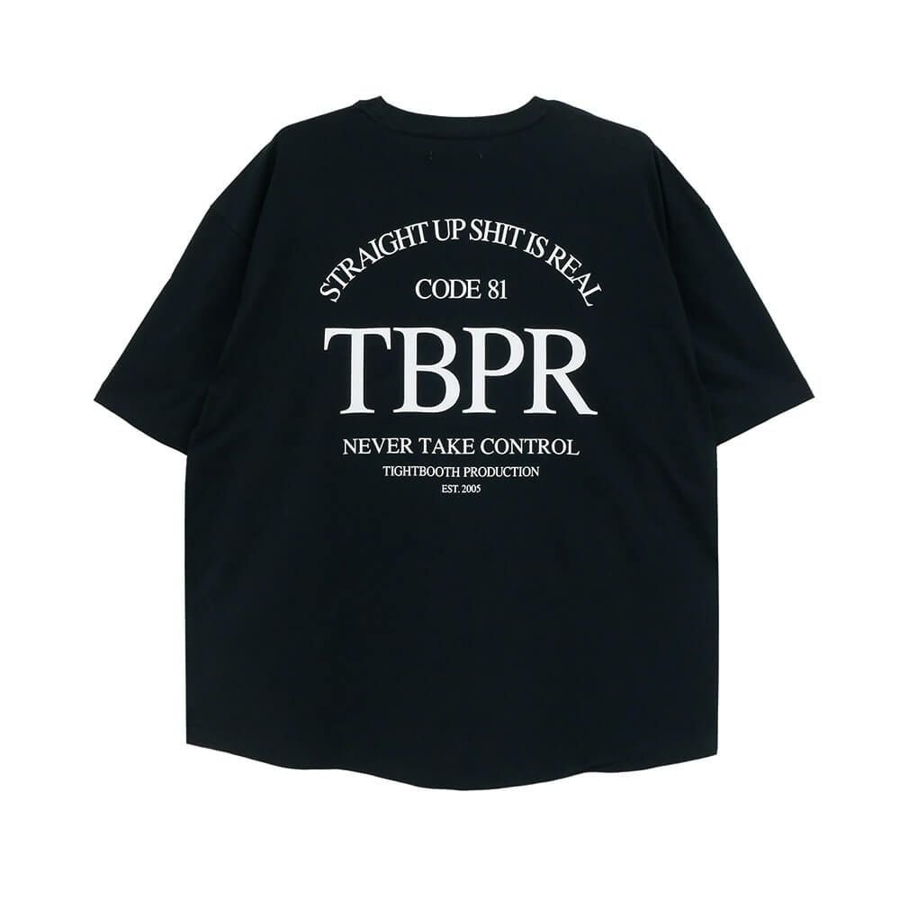 TIGHTBOOTH（TBPR）T-SHIRT タイトブース Tシャツ STRAIGHT UP QUICK DRYING BLACK スケートボード スケボー 