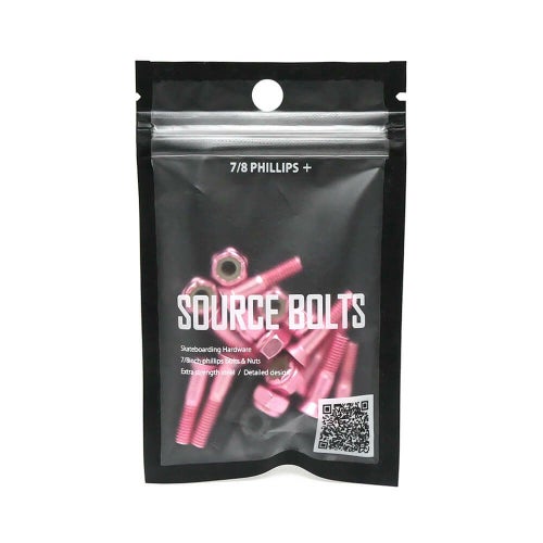 SOURCE BOLT ソース ボルト（プラス）7/8インチ PHILLIPS + HARDWARE PLATING SAKURA PINK スケートボード スケボー　1
