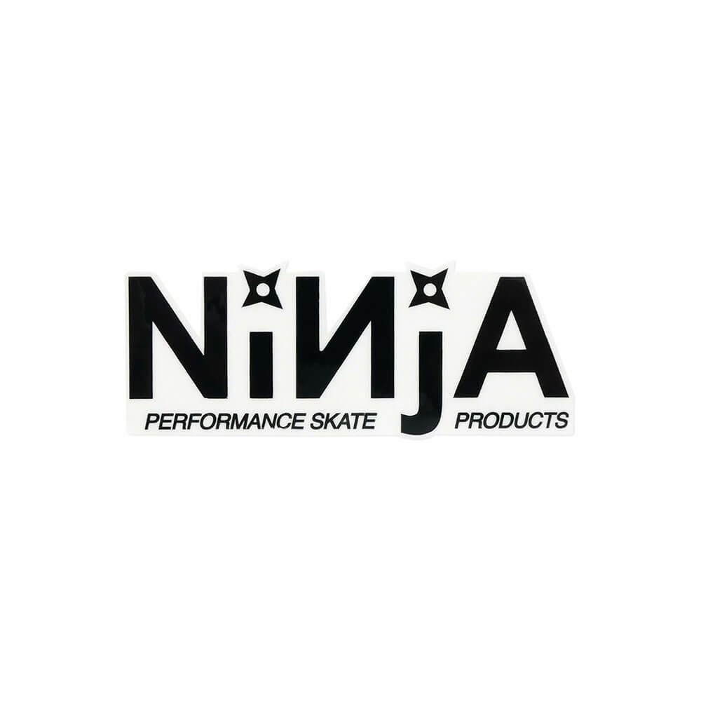 NINJA STICKER ニンジャ ステッカー LOGO DIECUT BLACK/CLEAR スケートボード スケボー