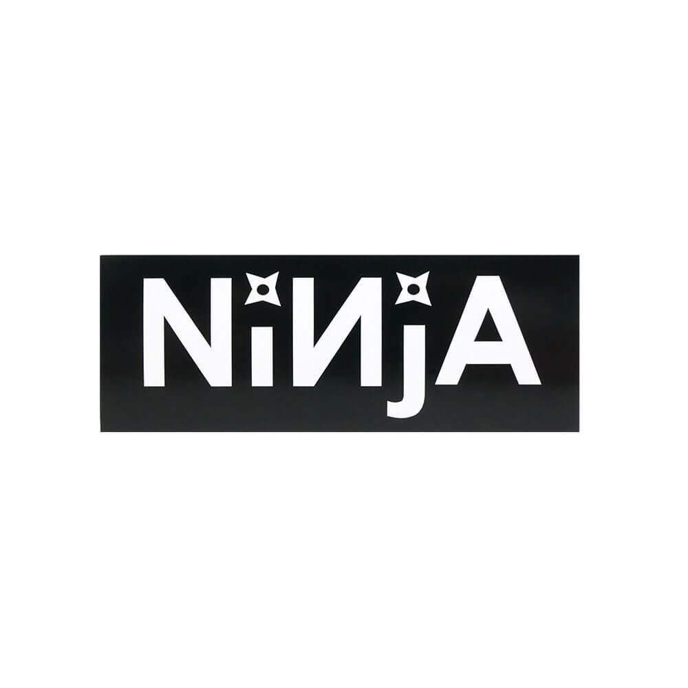 NINJA STICKER ニンジャ ステッカー LOGO WHITE/BLACK スケートボード スケボー