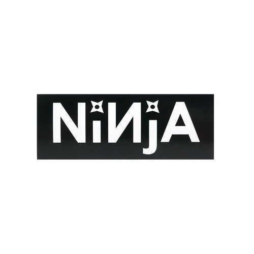 NINJA STICKER ニンジャ ステッカー LOGO WHITE/BLACK スケートボード スケボー