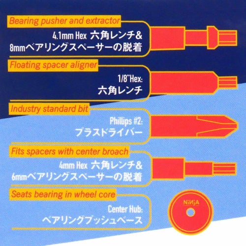 NINJA TOOL ニンジャ レンチ ツール 工具 STAR TOOL スケートボード スケボー 5