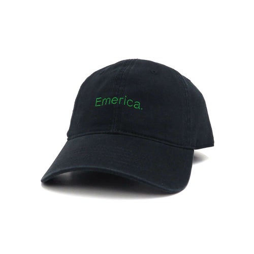 EMERICA CAP エメリカ キャップ PURE GOLD DAD BLACK/GREEN スケートボード スケボー 