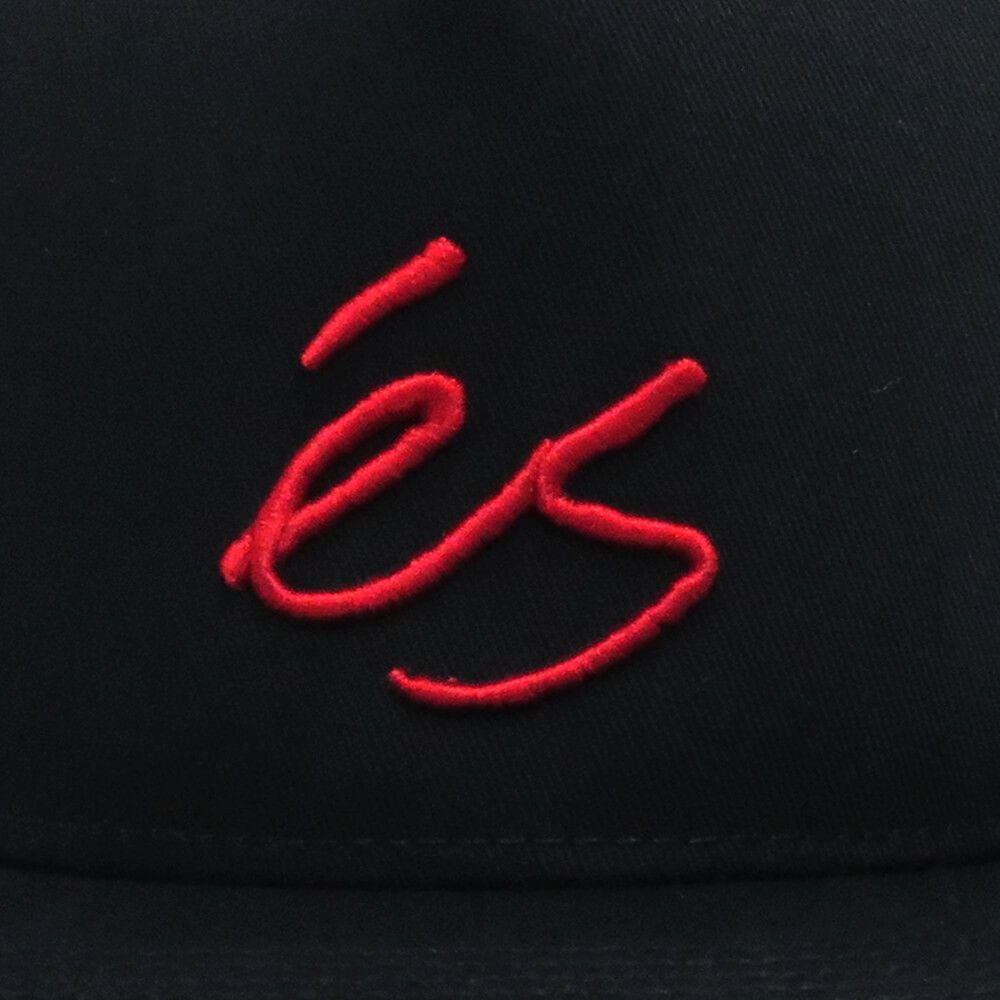 ES CAP エス キャップ SCRIPT SNAPBACK BLACK スケートボード スケボー 4