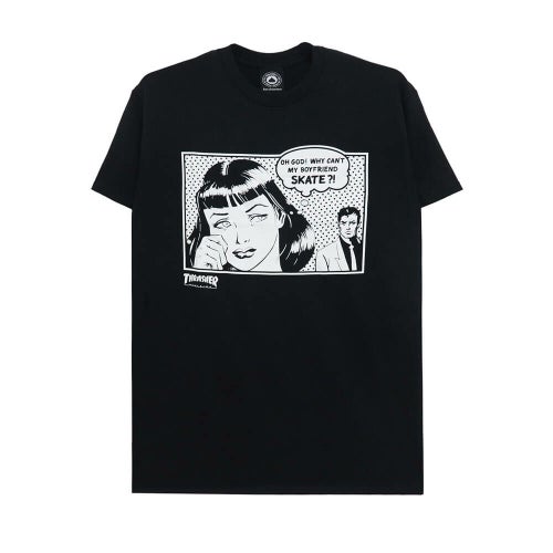 THRASHER T-SHIRT スラッシャー Tシャツ BOYFRIEND BLACK（US企画） スケートボード スケボー 