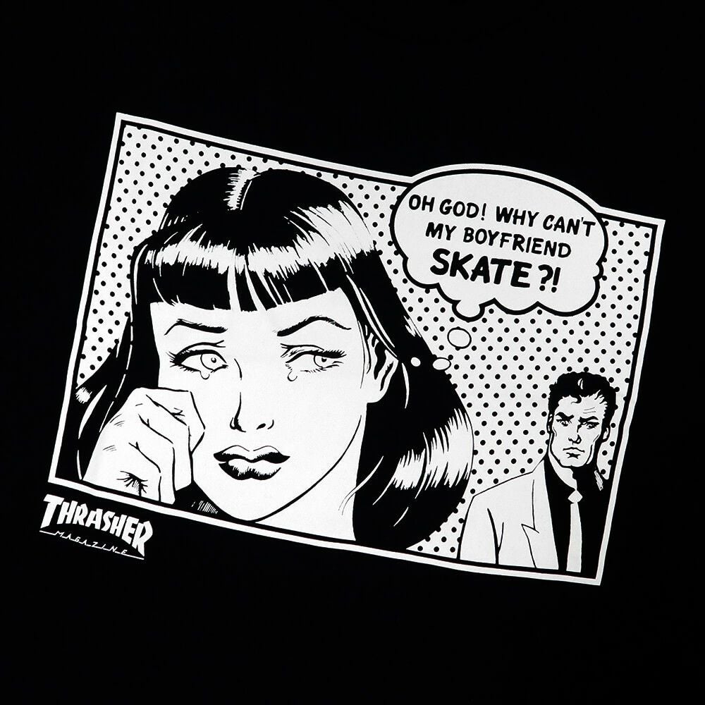 THRASHER T-SHIRT スラッシャー Tシャツ BOYFRIEND BLACK（US企画） スケートボード スケボー 1