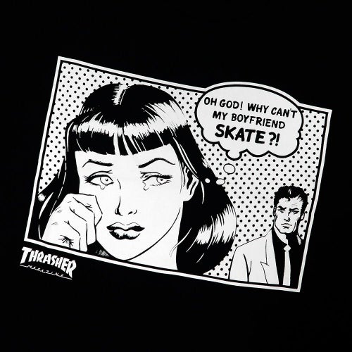THRASHER T-SHIRT スラッシャー Tシャツ BOYFRIEND BLACK（US企画） スケートボード スケボー 1