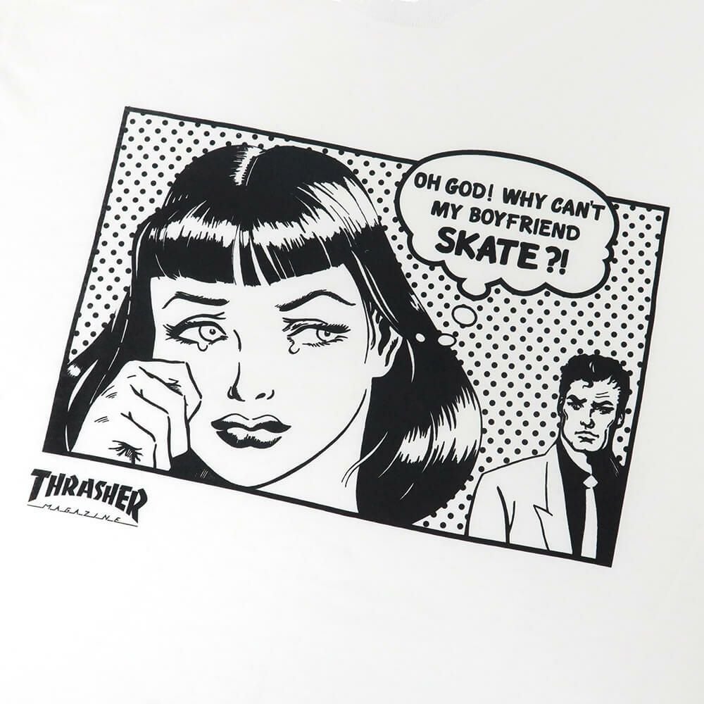  THRASHER T-SHIRT スラッシャー Tシャツ BOYFRIEND WHITE（US企画） スケートボード スケボー 1