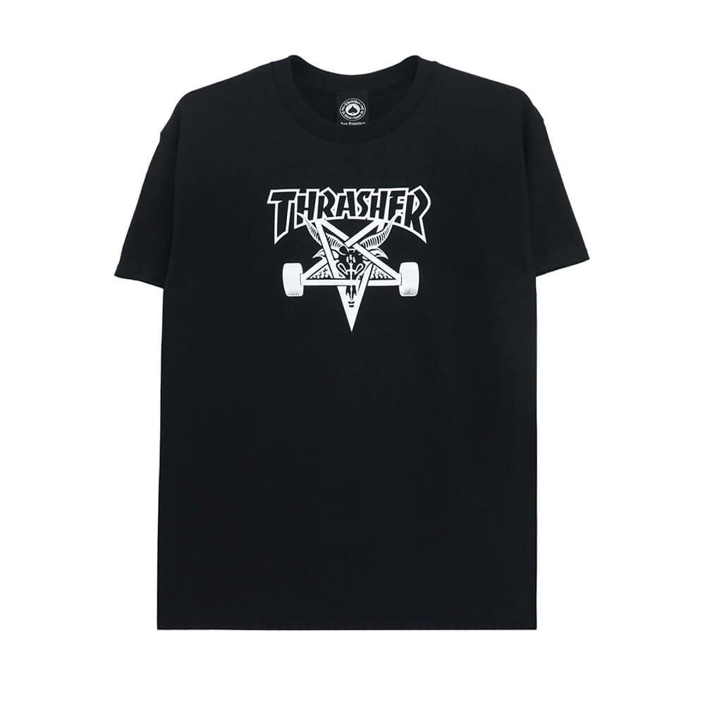 THRASHER T-SHIRT スラッシャー Tシャツ SKATEGOAT BLACK（US企画） スケートボード スケボー 