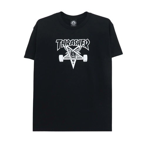 THRASHER T-SHIRT スラッシャー Tシャツ SKATEGOAT BLACK（US企画） スケートボード スケボー 