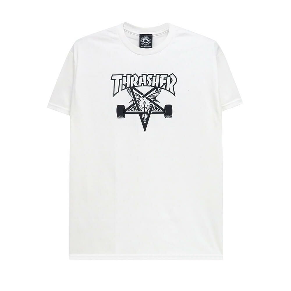 THRASHER T-SHIRT スラッシャー Tシャツ SKATEGOAT WHITE（US企画