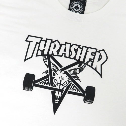 THRASHER T-SHIRT スラッシャー Tシャツ SKATEGOAT WHITE（US企画） スケートボード スケボー 1