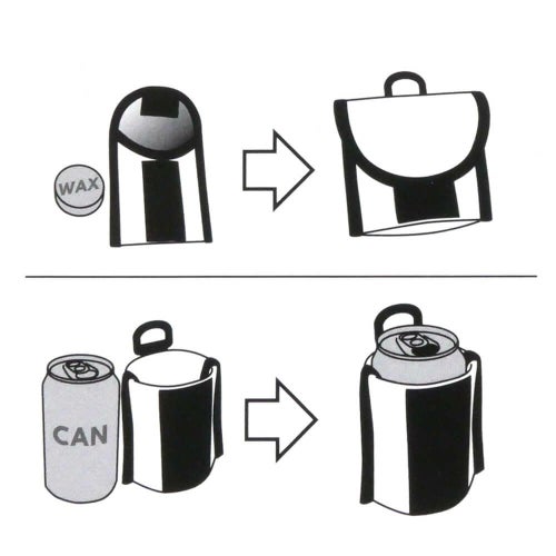 VAGA COOZIE バガ ドリンククーラー NANO COOLER WITH SKATE WAX BLACK スケートボード スケボー 7